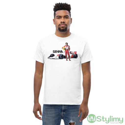 F1 Legend Senna Racing Graphics Shirt - Men’s Classic Tee Gildan 5000