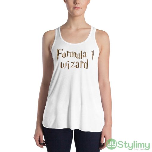 F1 Wizards Potter Parody Hary White Shirt - 8800 Women's Flowy Racerback Tank