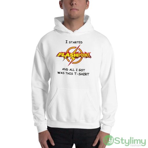 Flashpoint The Flash Dc Movie White Shirt - 18500 Unisex Heavy Blend Hooded Sweatshirt