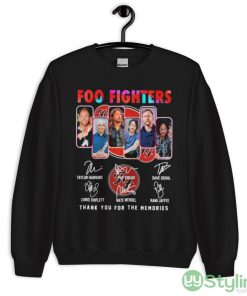 Foo fighters 2023 thank you for the memories signatures shirt - 18000 Unisex Heavy Blend Crewneck Sweatshirt