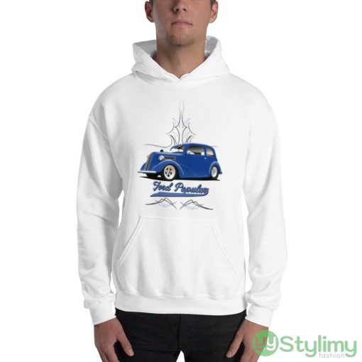 Ford Popular 103e Blue Hot Rod Car Art shirt - 18500 Unisex Heavy Blend Hooded Sweatshirt