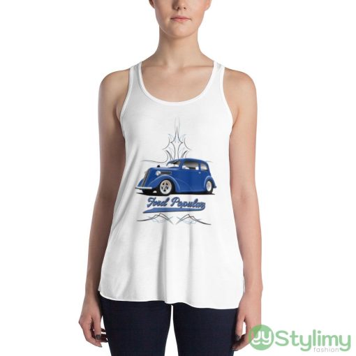 Ford Popular 103e Blue Hot Rod Car Art shirt - 8800 Women's Flowy Racerback Tank