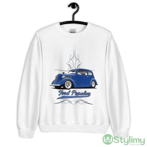 Ford Popular 103e Blue Hot Rod Car Art shirt - 18000 Unisex Heavy Blend Crewneck Sweatshirt