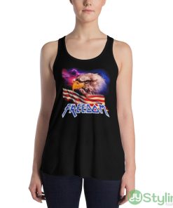 Freedom Eagle American Flag Shirt - 8800 Women's Flowy Racerback Tank