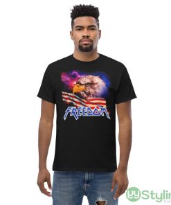 Freedom Eagle American Flag Shirt - Men’s Classic Tee Gildan 5000