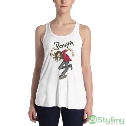 Funny Dancing Fan Art Pouya Graphics T Shirt - 8800 Women's Flowy Racerback Tank