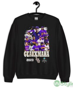 Geauxmaha 2023 LSU Tigers 2023 Men’s College Worlde Series Shirt - 18000 Unisex Heavy Blend Crewneck Sweatshirt