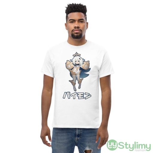Genshin Impact Paimon Kanji White Shirt - Men’s Classic Tee Gildan 5000
