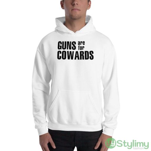 Gun are for Cowards Design T Shirt - 18500 Unisex Heavy Blend Hooded Sweatshirt