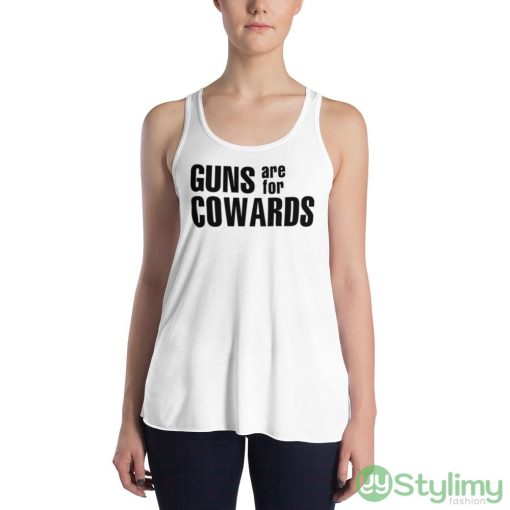 Gun are for Cowards Design T Shirt - 8800 Women's Flowy Racerback Tank