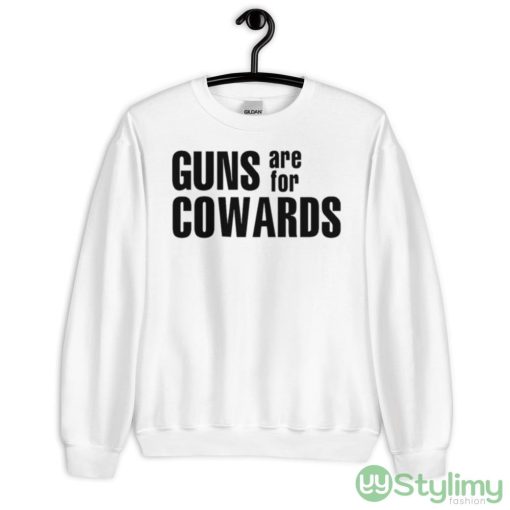 Gun are for Cowards Design T Shirt - 18000 Unisex Heavy Blend Crewneck Sweatshirt