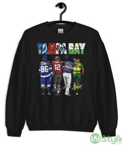 Hot 2023 Tampa Bay Rays Tampa Bay Buccaneers Tampa Bay Lightning Tampa Bay Rowdies Signatures Shirt - 18000 Unisex Heavy Blend Crewneck Sweatshirt