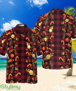 Hyperfavor Christmas Hawaiian Shirts For Men and Women, Christmas Red Plaid Pattern Hawaiian Shirt Product Photo 1