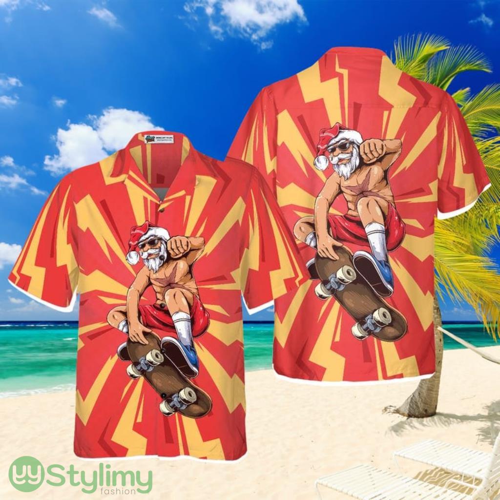 Hyperfavor Christmas Hawaiian Shirts For Men and Women, Santa Sakteboarder Hawaiian Shirt 1 Hyperfavor Christmas Hawaiian Shirts For Men and Women, Santa Sakteboarder Hawaiian Shirt Product Photo 1