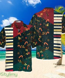 Hyperfavor Christmas Pattern with Piano Hawaiian shirt, Christmas For Men And Women Product Photo 1