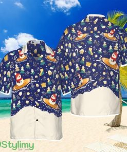 Hyperfavor Christmas Snowman Surfing Hawaiian shirt, Christmas For Men And Women Product Photo 1