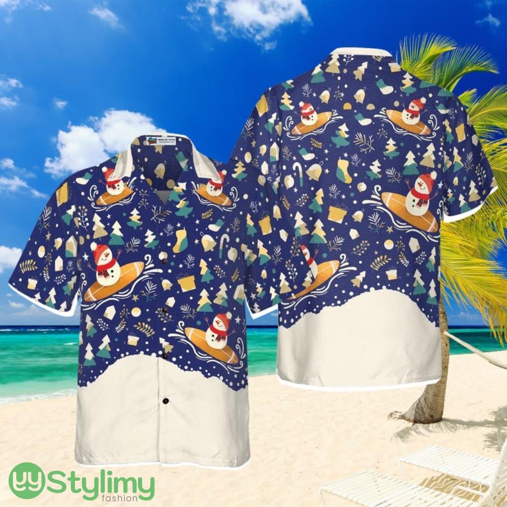 Hyperfavor Christmas Snowman Surfing Hawaiian shirt, Christmas For Men And Women 1 Hyperfavor Christmas Snowman Surfing Hawaiian shirt, Christmas For Men And Women Product Photo 1