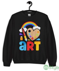 I Love Art Artist Painter Colorful Painting Shirt - 18000 Unisex Heavy Blend Crewneck Sweatshirt