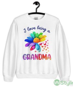 I Love Being A Grandma Sunflower Design Shirt - 18000 Unisex Heavy Blend Crewneck Sweatshirt