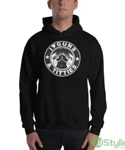 I love guns & titties shirt - 18500 Unisex Heavy Blend Hooded Sweatshirt