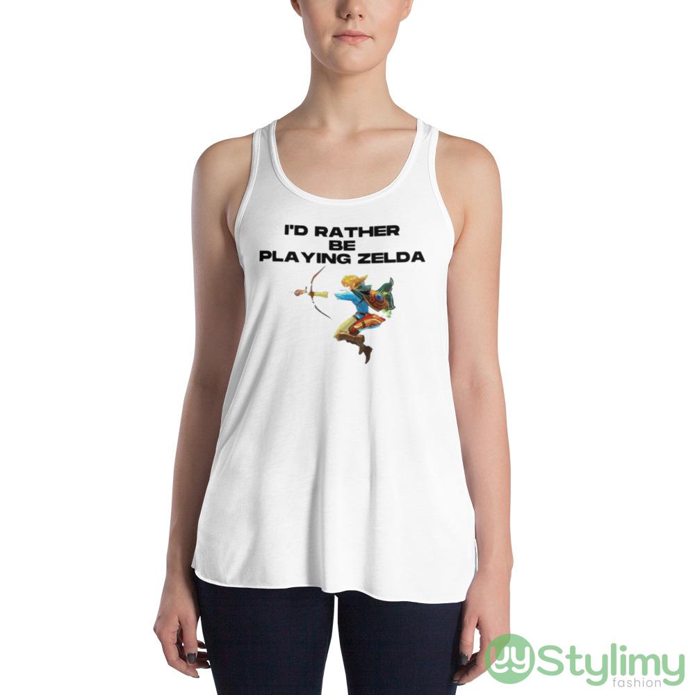 i’d rather be playing Zelda Graphics Shirt 3 i’d rather be playing Zelda Graphics Shirt - 8800 Women's Flowy Racerback Tank
