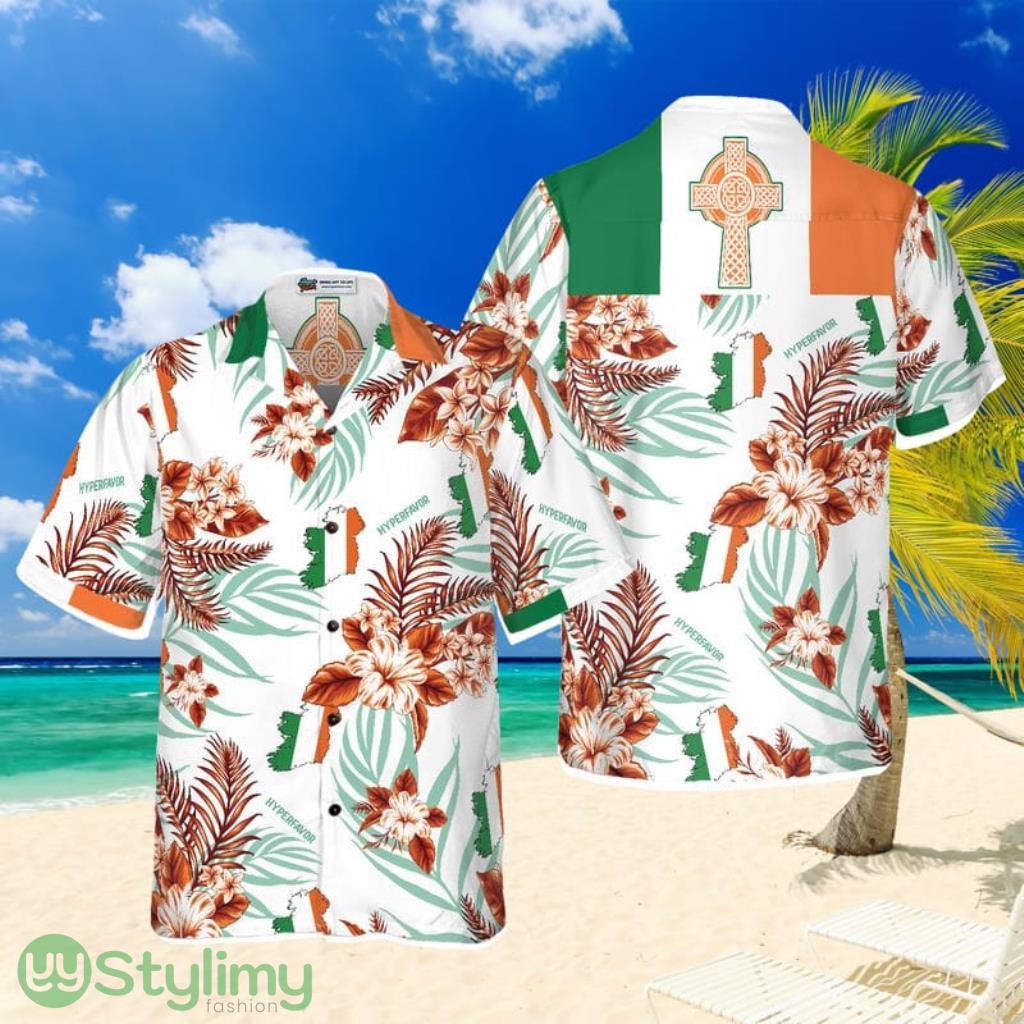 Irish Celtic Cross Ireland Proud Hawaiian Shirt 1 Irish Celtic Cross Ireland Proud Hawaiian Shirt Product Photo 1