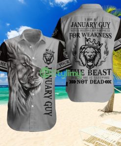 Lion January Guy Custom Name New Style Hawaiian Shirt Product Photo 1