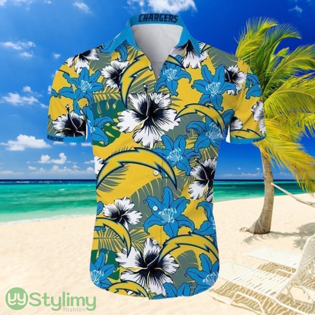 Los Angeles Chargers Hawaiian Aloha Shirt Best Gift For Fans 1 Los Angeles Chargers Hawaiian Aloha Shirt Best Gift For Fans Product Photo 1