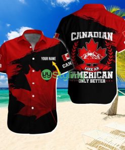 Love Canada Custom Name Hawaiian Set Hawaiian Shirt Product Photo 1