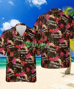 MakerÃ•s Mark Bourbon Whiskey Unisex 3D Hawaiian Shirt Product Photo 1