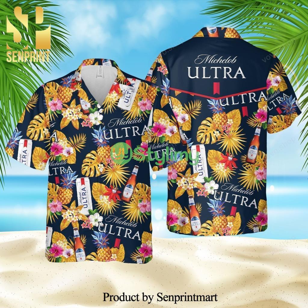 Michelob Ultra Beer Pineapple New Fashion Full Printed Hawaiian Shirt 2 Michelob Ultra Beer Pineapple New Fashion Full Printed Hawaiian Shirt Product Photo 1