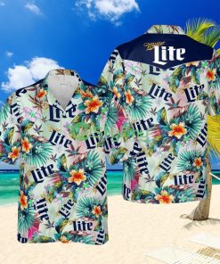 Miller Lite Beer Unisex Street Style Hawaiian Shirt Product Photo 1