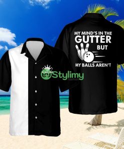 My Mind's in The Gutter But My Balls Aren't Vintage Hawaiian Shirt Product Photo 1