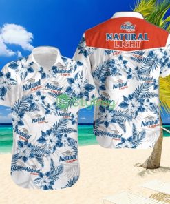 Natural Light Beer Tropical Hawaiian Shirt Product Photo 1