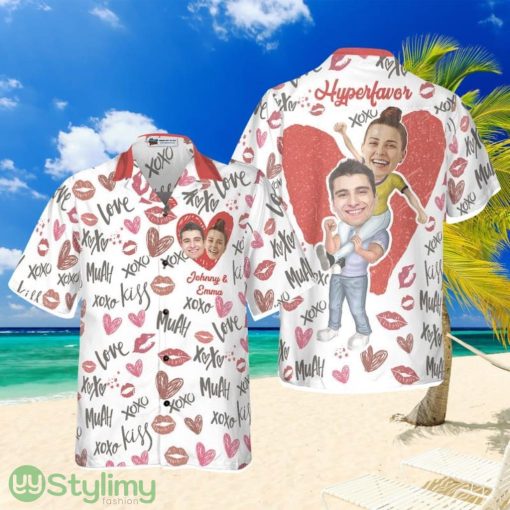 Piggy-back Couple Scupidity Love Custom Hawaiian Shirt
