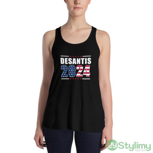 Ron Desantis for President 2024 American Flag Shirt - 8800 Women's Flowy Racerback Tank