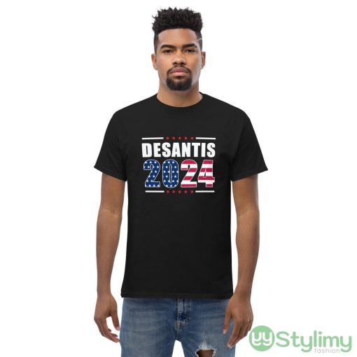 Ron Desantis for President 2024 American Flag Shirt - Men’s Classic Tee Gildan 5000