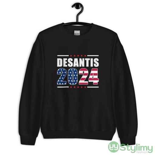 Ron Desantis for President 2024 American Flag Shirt - 18000 Unisex Heavy Blend Crewneck Sweatshirt
