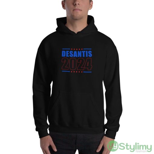 Ron Desantis for President 2024 Design 9 Black T Shirt - 18500 Unisex Heavy Blend Hooded Sweatshirt