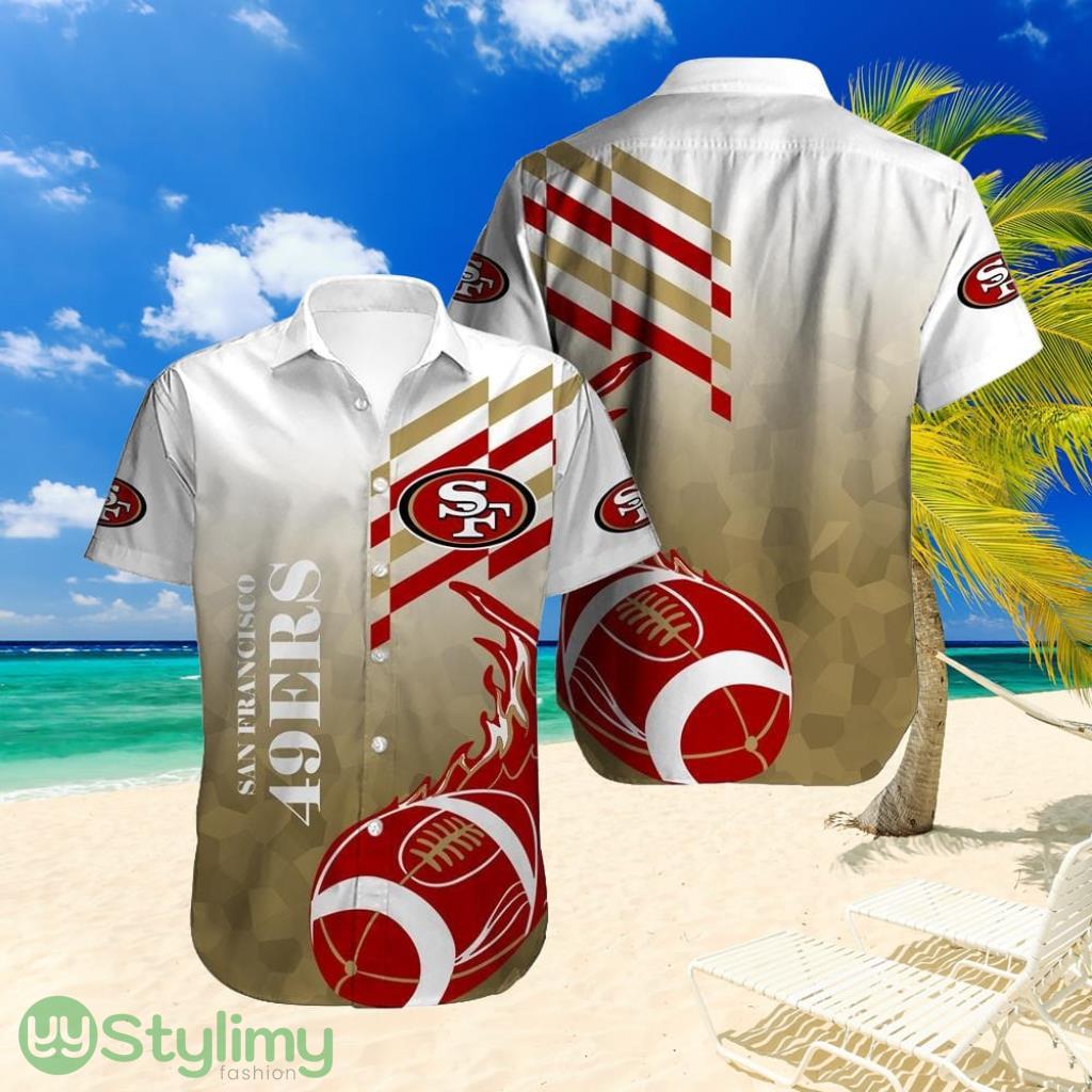 San Francisco 49ers Hawaiian Shirt For Sale 1 San Francisco 49ers Hawaiian Shirt For Sale Product Photo 1