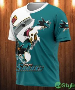 San Jose Sharks Cartoon Graphics 3d T-Shirt For Men And Women - San Jose Sharks T-shirt 3D cartoon graphic gift for fan_1