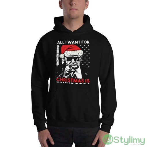 Santa Trump All I Want For Christmas Is Trump 2024 Sweater Shirt - 18500 Unisex Heavy Blend Hooded Sweatshirt