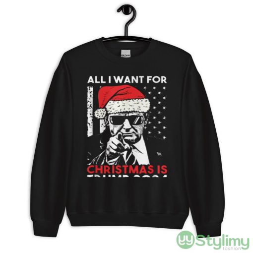 Santa Trump All I Want For Christmas Is Trump 2024 Sweater Shirt - 18000 Unisex Heavy Blend Crewneck Sweatshirt