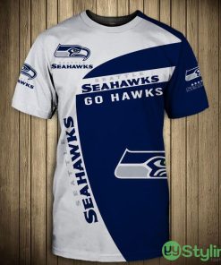 Seattle Seahawks Go Hawks 3d T-Shirt For Men And Women - Seattle Seahawks T-shirt 3D “Go Hawks”Short Sleeve_1