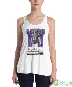 Tony Siragusa Sportr Art Ravens Football shirt - 8800 Women's Flowy Racerback Tank