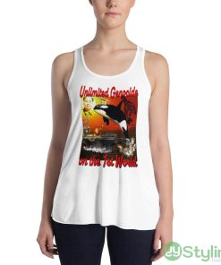 Unlimited genocide on the 1st world shirt - 8800 Women's Flowy Racerback Tank