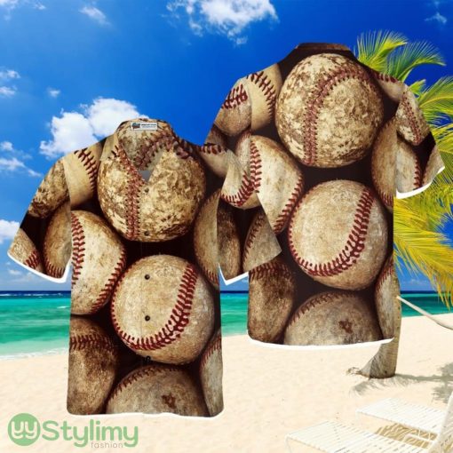 Vintage Baseball Ball Hawaiian Shirt