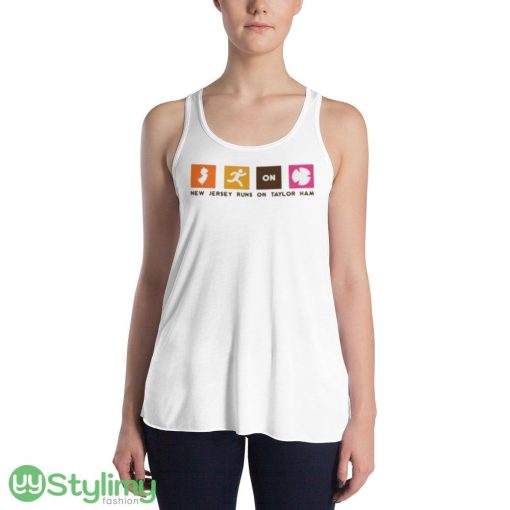 New-Jersey-Runs-on-Taylor-Ham-Shirt - 8800 Women's Flowy Racerback Tank