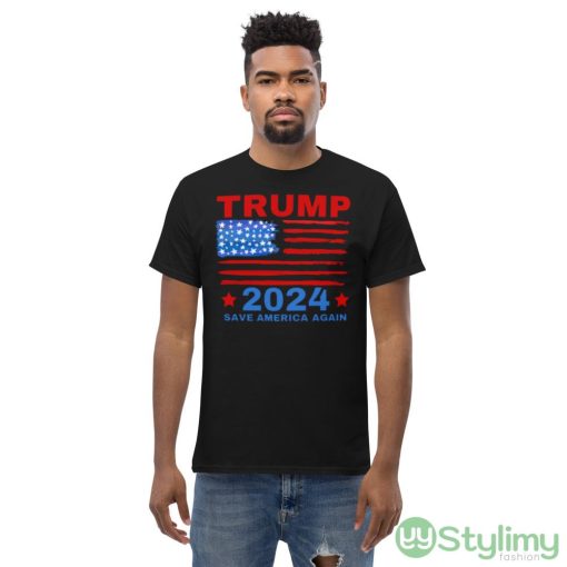 Save america again 2024 trump American Flag Shirt - Men’s Classic Tee Gildan 5000