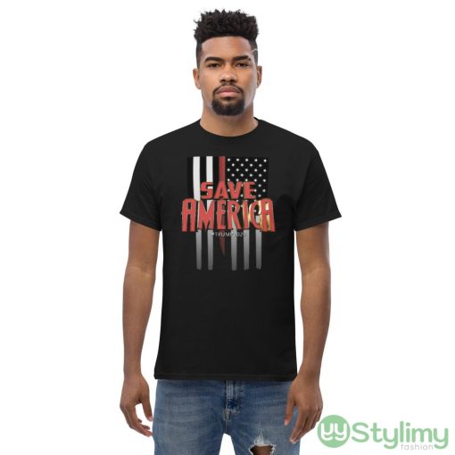 Save America again Trump 2024 Black T Shirt - Men’s Classic Tee Gildan 5000